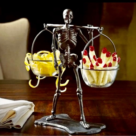 Pottery Barn Other - Pottery Barn Walking Dead Skeleton Condiment Set Rare New In Box Halloween ☠️